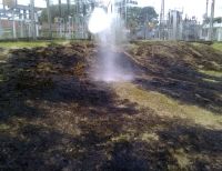 Bomberos voluntarios atendieron incendio en zona verde de la subestación El Tabor de Epsa