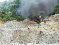 La fuerza pública propinó un duro golpe a la extracción ilegal de oro por parte del ELN en el departamento de Cauca