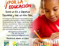 Gestor Social inició campaña para recolectar kits escolares y donarlos a menores de escasos recursos económicos en Buenaventura