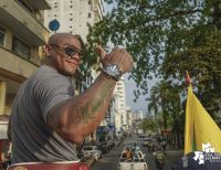 La Alcaldía Distrital dispuso una pantalla gigante para que los bonaverenses vean la pelea entre el bonaverense Oscar Rivas y el jamaiquino Dillian White