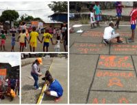Junto con la comunidad, Epsa mejora demarcación de la cancha de fútbol del barrio Lleras, en Buenaventura