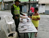 La Policía realizó plan desarme voluntario en el barrio Cascajal de Buenaventura