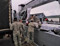 La Armada de Colombia llevó más de 140 toneladas de ayudas humanitarias al Litoral del San Juan, Docordó, Pizarro y Bajo Baudó en Chocó