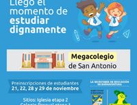Funcionarios de la Secretaría de Educación harán búsqueda activa de estudiantes para preinscribirlos en el Megacolegio de San Antonio