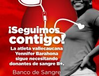 Campaña de donación de sangre B para la atleta Yennifer Barahona
