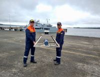 La Dimar adelanta mantenimiento del equipo que mide la velocidad de corrientes marinas en la bahía de Buenaventura