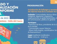 El Legado y el Informe Final de la Comisión de la Verdad será socializado en diferentes escenarios y con múltiples sectores de la región pacífico