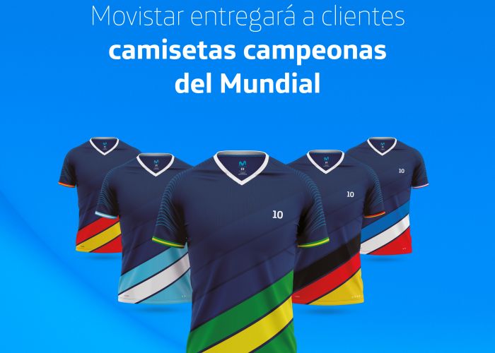 Movistar entregará a clientes camisetas campeonas del Mundial