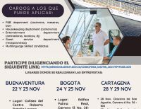 Se encuentra disponible para los bonaverenses el enlace de inscripción para aspirar a trabajar en Cruceros de la Línea MSC Cruises