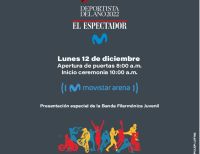 Premiación del Deportista del Año en Colombia se realizará en el Movistar Arena