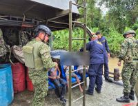 La Armada de Colombia actuó rápidamente para salvar la vida de tres menores y un adulto, tras volcamiento de embarcación en el río Micay