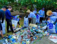 Scouts de Colombia Capítulo Valle y otras entidades realizaron limpieza en playa de Bazán La Bocana
