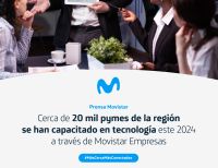 Cerca de 20 mil pymes de la región se han capacitado en tecnología este 2024 a través de Movistar Empresas