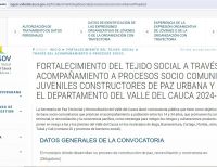 Se amplió el plazo para convocatoria que reconocerá iniciativas socio-comunitarias juveniles en el Valle del Cauca