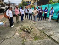 Varias secretarias y entidades de la Alcaldía Distrital de Buenaventura atienden problemática de infraestructura en la Comuna 11
