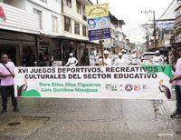 Docentes y administrativos dieron inicio a los XVI Juegos Deportivos, Recreativos y Culturales del sector educativo en Buenaventura