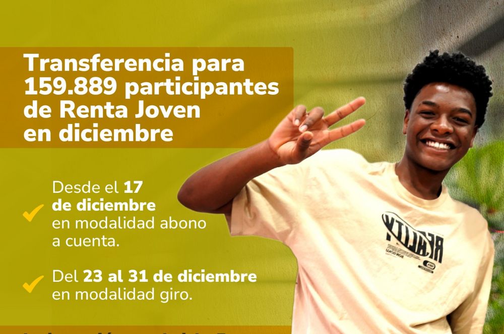 Renta Joven cierra a&ntilde;o con nueva entrega de transferencias para cerca de 160.000 participantes