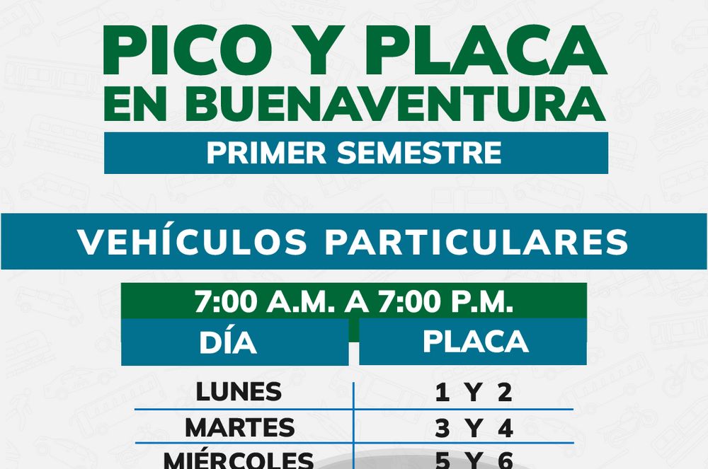 Buenaventura defini&oacute; la nueva rotaci&oacute;n del pico y placa para el primer semestre de 2026