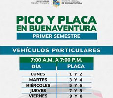Buenaventura defini&oacute; la nueva rotaci&oacute;n del pico y placa para el primer semestre de 2026