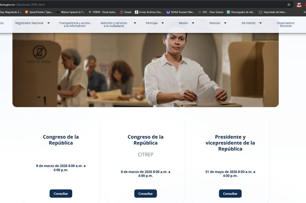 La Registradur&iacute;a habilit&oacute; herramienta digital para consultar puestos de votaci&oacute;n en Colombia y el mundo para elecciones 2026