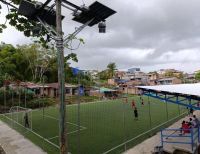 El Gobierno nacional inaugura escenario deportivo que beneficia a 500 personas aproximadamente en el barrio El Ru&iacute;z en Buenaventura