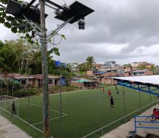 El Gobierno nacional inaugura escenario deportivo que beneficia a 500 personas aproximadamente en el barrio El Ru&iacute;z en Buenaventura