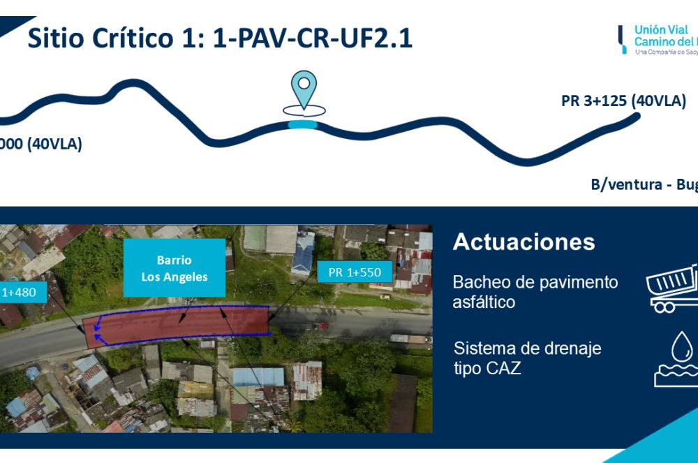 La Concesionaria Uni&oacute;n Vial Camino del Pac&iacute;fico inicia intervenciones profundas en la V&iacute;a Alterna Interna de Buenaventura