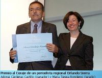 Premio al Coraje de un periodista regional Orlando Sierra