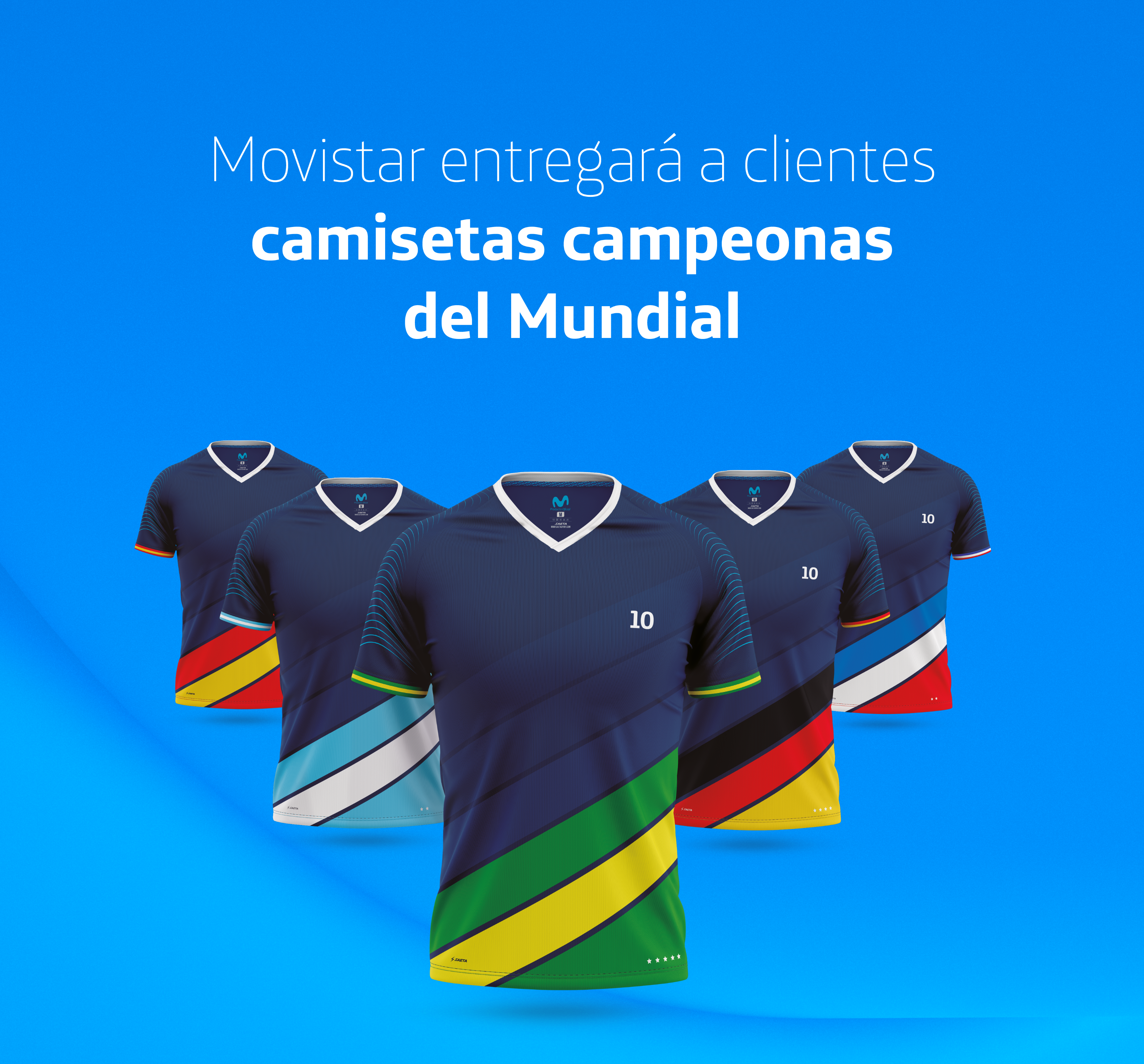Movistar entregará a clientes camisetas campeonas del Mundial