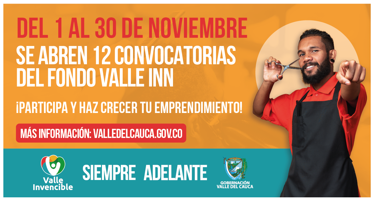 ¡Mañana cierran algunas de las convocatorias de Valle INN! Anímese y participe