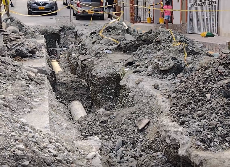 24 metros lineales de tubería en PVC y 8 domiciliarias en la red de alcantarillado en el barrio La Playita de Buenaventura, permitirá una mejora en la prestación del servicio