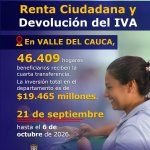 En Valle del Cauca, 46.409 hogares reciben la cuarta transferencia de Renta Ciudadana y Devolución del IVA