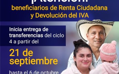 Prosperidad Social inicia la cuarta transferencia de Renta Ciudadana y Devolución del IVA del año 2026