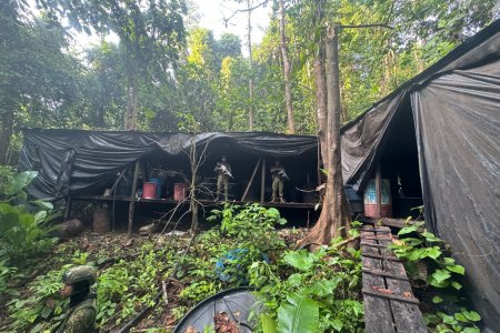 La Armada de Colombia destruyó cristalizadero de cocaína en Nariño con más de 373 kilos del alcaloide