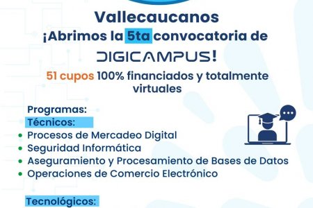 Las inscripciones para la quinta convocatoria de DigiCampus en el Valle van hasta el 19 de mayo de 2026