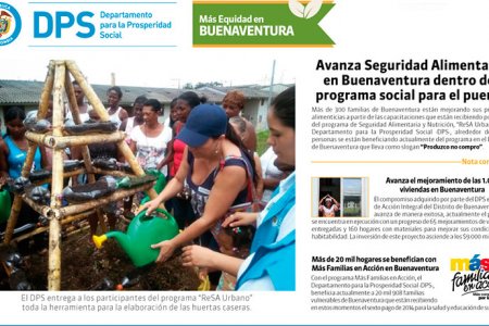 Avanza programas del Gobierno Nacional en Buenaventura como parte de la intervención social para la ciudad - puerto