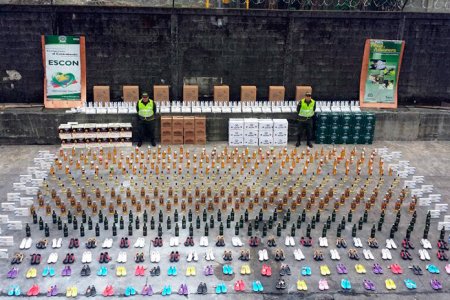 Duro golpe a los contrabandistas de licores, cigarrillos y calzado