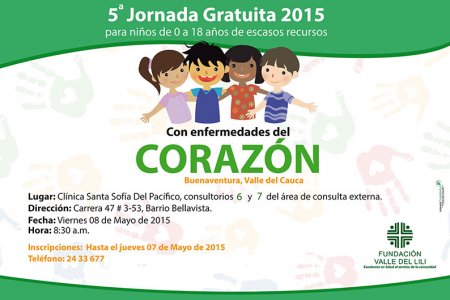 La Fundación Valle del Lili realizará en Buenaventura la 5ta Jornada Gratuita para ni&ntilde;os de escasos recursos con enfermedades  en el corazón