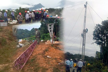 Torre de emergencia empezó a ser levantada en la ma&ntilde;ana de hoy por los técnicos de EPSA
