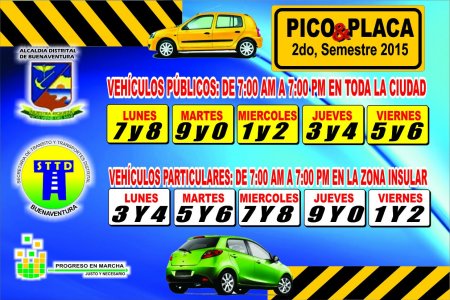 A partir del primero de julio rota la medida de pico y placa en Buenaventura