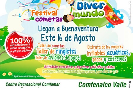 Festival de Cometas en el Centro Recreacional de Comfenalco Valle Regional Buenaventura