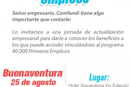 Socialización Programa 40 Mil Primeros Empleos en Comfandi Buenaventura