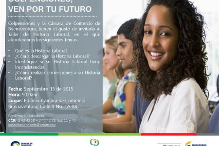 Colpensiones y Cámara de Comercio de Buenaventura invitan al taller de historia laboral