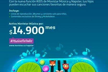 Movistar lanza la primera experiencia musical digital para ni&ntilde;os: Napster Kids