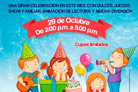 Fiesta de los ni&ntilde;os hoy 29 de octubre en la biblioteca de Comfenalco Valle Regional Buenaventura