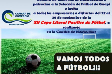 Cámara de Comercio apoya a la selección de Guapi e invita a disfrutar del 27 al 29 de noviembre, la Copa Pacífico de Fútbol