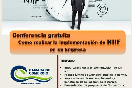 Conferencia gratuita sobre NIIF en la Cámara de Comercio este miércoles 27 de enero