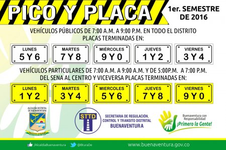 Alcaldía de Buenaventura promulgó el decreto del pico y placa que regirá en el primer y segundo semestre del a&ntilde;o 2016