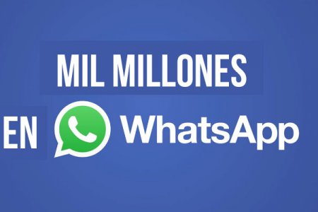 Más de mil millones de usuarios reporta Whatsapp