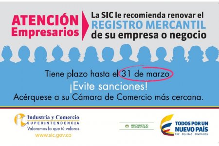Se&ntilde;or comerciante, renueve su Matrícula Mercantil y evítese sanciones